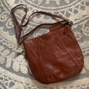 Fossil crossbody extendable brown bag